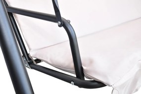 Záhradná hojdačka Barbara - čierna / taupe