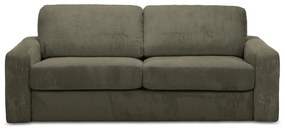 Khaki menčestrová rozkladacia pohovka 195 cm Nona – Makamii