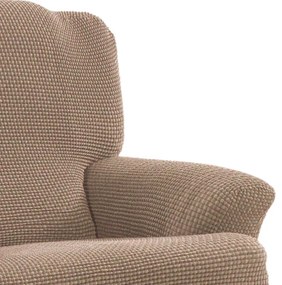 Super strečové poťahy NIAGARA oriešková kreslo ušiak (š. 70 - 95 cm)