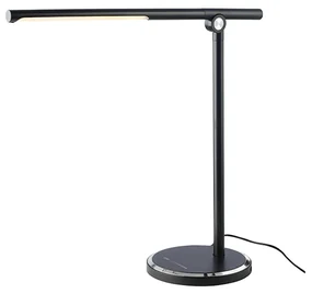 ACA DECOR LED stmievateľná stolná lampička DEGAS 7W/230V/CCT/300Lm/120°/IP20, USB port, čierna