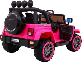 Ramiz Detské terénne auto Full Time 4WD ružové na diaľkové ovládanie + pohon 4x4 + LED audio + úložný priestor