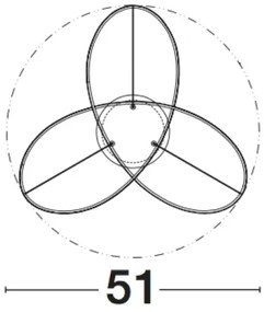 LED stropné svietidlo Fusion 51 zlaté