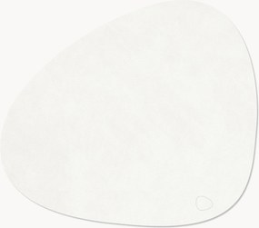 Ručne vyrobené asymetrické kožené prestierania Curve, 4 ks