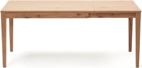 Rozkladací jedálenský stôl s prídavnou doskou v dekore duba 80x120 cm Yain – Kave Home