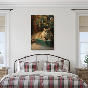 Obraz sviatočná atmosféra s mačkou