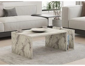 Konferenčný stolík MONEL, mramorový dekor, sivá