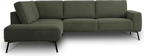 Tmavozelená ženilková rohová pohovka (ľavý roh/do L) Amsterdam – Scandic