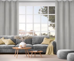 ZATEMŇOVACÍ ZÁVES (100%) NA KRÚŽKOCH NITA 140X250 CM SIVÁ