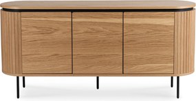 Komoda Beck 160 cm čierna/dub prírodný