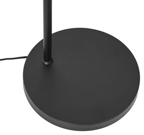 Retro stojacia lampa čierna s oranžovým sklom - Denise