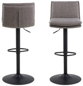 Sivé otočné barové stoličky v súprave 2 ks 107 cm Flynn – Actona