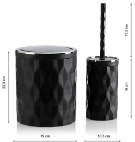 Kúpeľňový set REINA 5 ks čierna/chróm