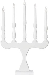 Markslöjd 706278 - Vianočný svietnik SVANEHOLM 5xE10/3W/230V borovica/biela