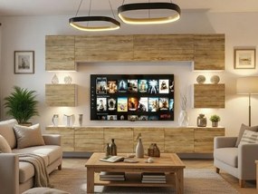 Obývacia stena Belini Premium Full Version dub sonoma + LED osvetlenie Nexum 50