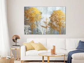 Artgeist Obraz - Hoarfrost and Gold (1 Part) Wide Veľkosť: 30x20, Verzia: Na talianskom plátne