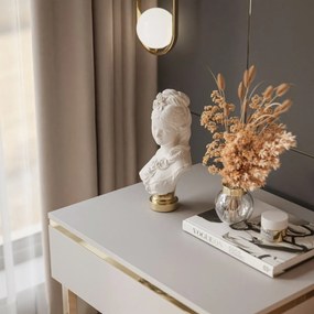 NOČNÝ STOLÍK NESSIE KAŠMÍR + ZLATÝ PODSTAVEC