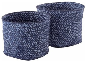 Set pletených košíkov Compactor, 2 ks, modrá