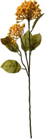 Dekorácia oranžová umelá kvetina puky hortenzie - 8*7*53 cm