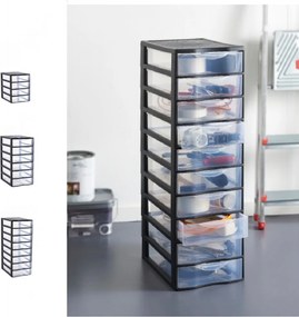 SUNDIS Úložný box s 10 zásuvkami, antracit, OFFICEMIX A4 10A