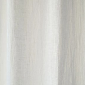 Biely ľanový ľahký záves s tunelom Linen Tales Daytime, 250 x 130 cm