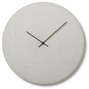 Nástenné betovoné hodiny CLOCKIES, 49cm, okrúhle, biele