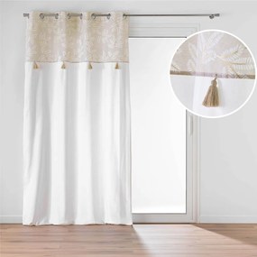 Biely/béžový záves s prímesou bavlny 140x240 cm Altea – douceur d'intérieur