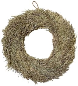 Prírodný dekoratívny veniec s trávou Fleur - Ø 35 cm