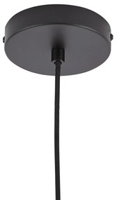 Dizajnové závesné svietidlo čierne s dymovým sklom - Domo