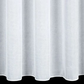 Dekorstudio Biela záclona Mramor s pokrčeným vzhľadom - vlastný rozmer Uchytenie závesu: Dekoračné krúžky biele, Šírka záclony: 50cm
