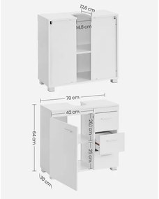 Kúpeľňová skrinka NICO biela