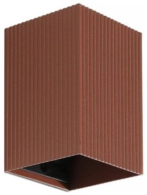 FARO 40537 - Nástenné svietidlo SOLE 1xGU10/8W/230V tehlová vrúbkovaná hranatý