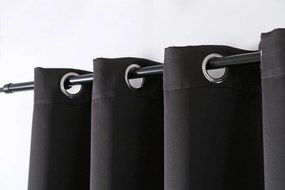 Čierny záves OXFORD 140x250 cm Zavesenie: Kovové krúžky