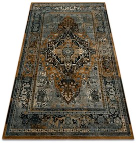 Vlnený koberec POLONIA ALHAMBRA Ornament, koňakový rám