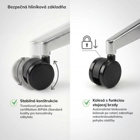Ergonomická kancelárska stolička svetlobéžová VECTOR
