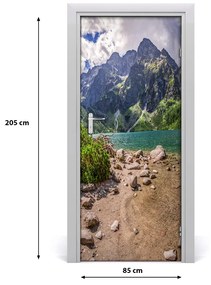 Fototapeta na dvere jazero v horách 85x205 cm