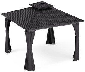 Blumfeldt ShadeFortress, altánok, 3 x 3 m, pozinkovaná oceľová strecha, chráni pred slnkom, dažďom a vetrom
