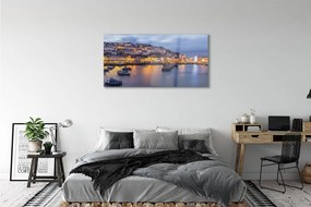 Obraz plexi Mesto nočná mora loď 125x50 cm