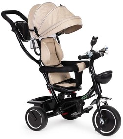 Béžová trojkolka s otočným sedadlom 360° Beige/Black