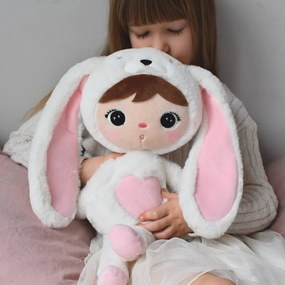 Bábika biely zajac 50cm personalizácia: Iba samotná bábika