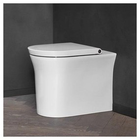 DURAVIT White Tulip samostatne stojace WC Rimless ku stene, s hlbokým splachovaním, 370 x 580 mm, biela, s povrchom WonderGliss, 20010900001