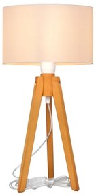 Stolná lampa ALBA 1xE27/15W/230V biela/dub