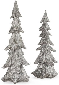 DEKORAČNÁ SOŠKA PINE 18X44 CM STRIEBORNÁ