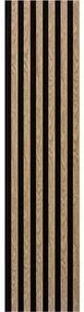 Dekoračné panely, dub svetlý 3D lamely na filcovom podklade, rozmer 270 x 30 cm, IMPOL TRADE