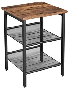 Odkladací stolík ELDUR hnedá/čierna