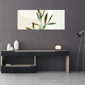 Obraz - Akvarelová vetvička N⁰2 (120x50 cm)