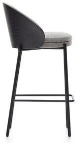 Čierno-sivá barová stolička (výška sedadla 65 cm) Eamy – Kave Home