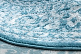 styldomova Krémovo-modrý štruktúrovaný koberec kruh FEME 2312