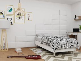 Čalúnený nástenný panel 50x30 PAG - biela ekokoža
