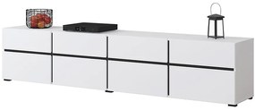 TV stolík Cross 4k4s Biela/Čierna 40