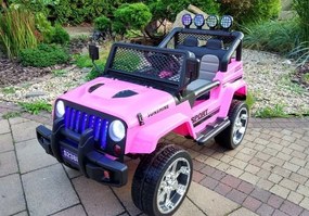 LEAN CARS Elektrické autíčko Jeep S2388 ružové 4x45W